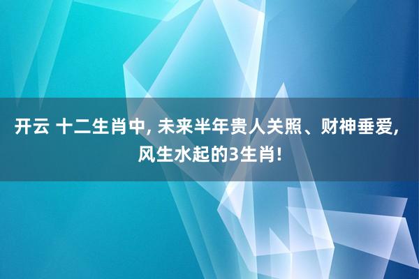 开云 十二生肖中， 未来半年贵人关照、财神垂爱， 风生水起的3生肖!