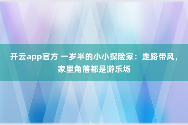 开云app官方 一岁半的小小探险家：走路带风，家里角落都是游乐场